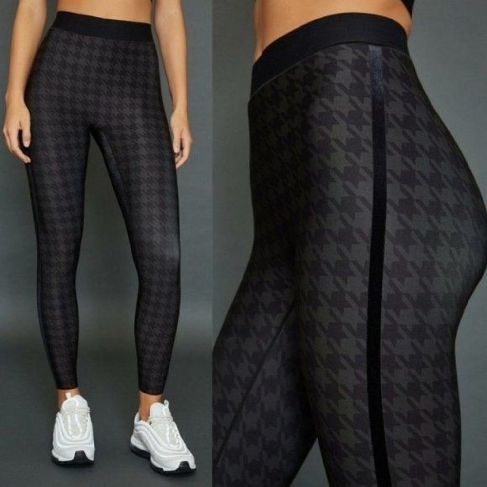 Ultracor Houndstooth Velvet Side Leggings L